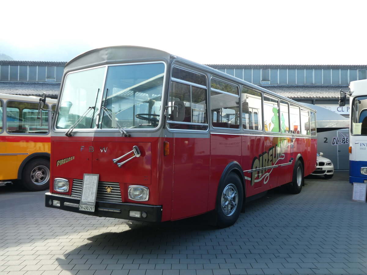 (228'507) - Weidmann, Greifensee - ZH 490'297 - FBW/T�scher (ex VZO Gr�ningen Nr. 30) am 2. Oktober 2021 in N�fels, FBW-Museum