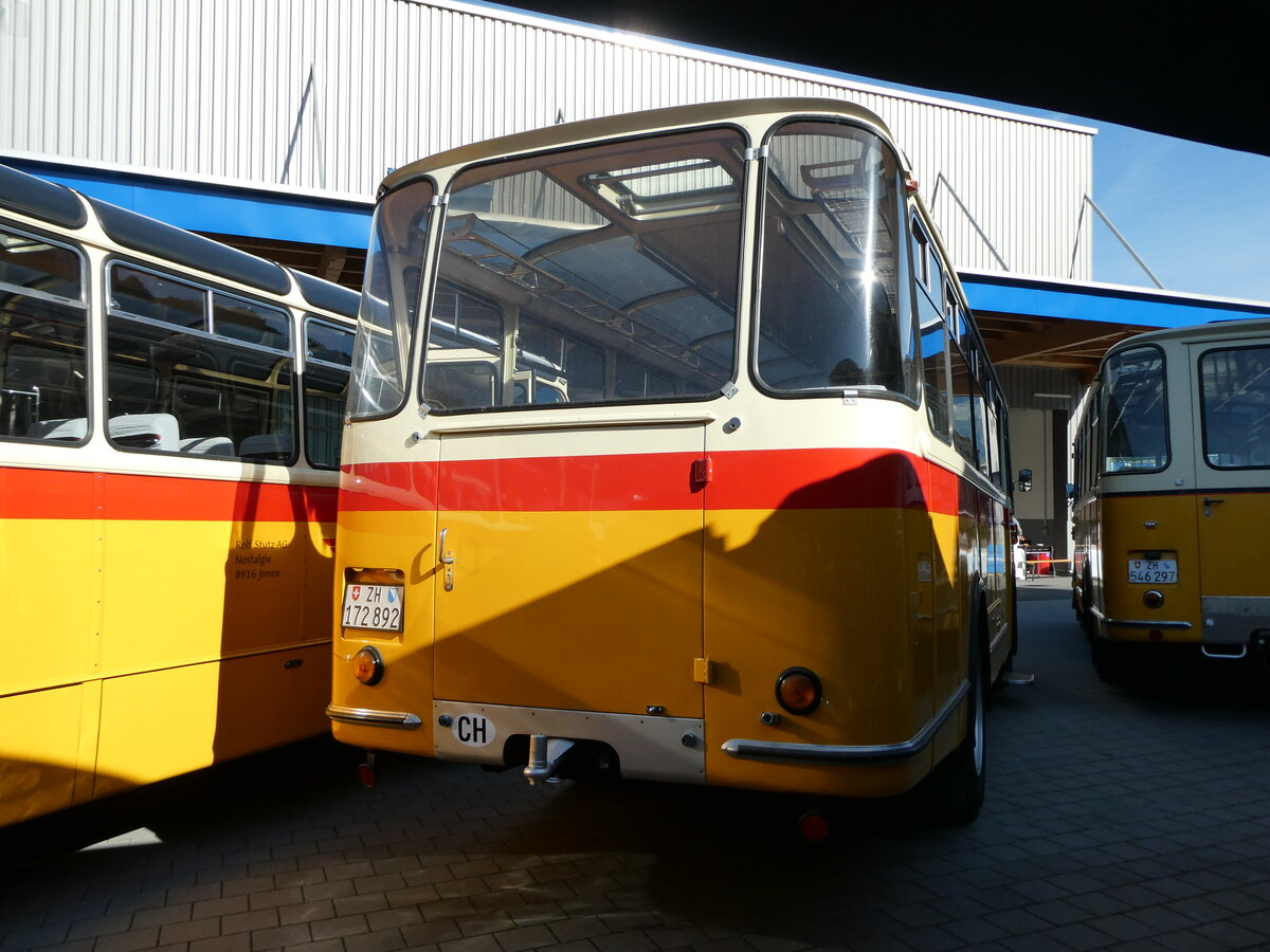 (228'534) - Stutz, Jonen - ZH 172'892 - FBW/FHS (ex Kellenberger, Heerbrugg; ex Schnider, Engelburg; ex P 23'207; ex P 21'007) am 2. Oktober 2021 in N�fels, FBW-Museum