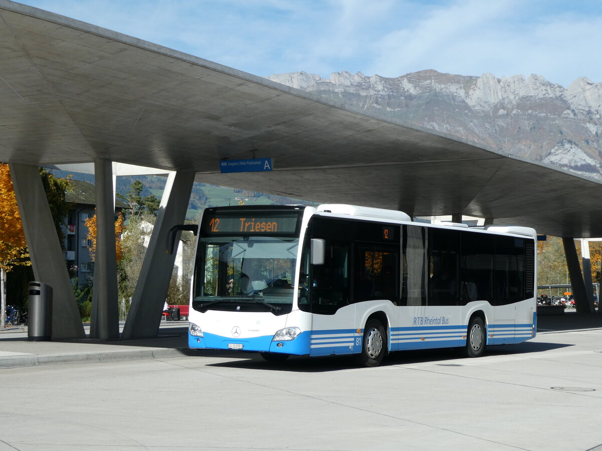 (229'505) - RTB Altst�tten - Nr. 81/SG 313'593 - Mercedes am 20. Oktober 2021 beim Bahnhof Buchs