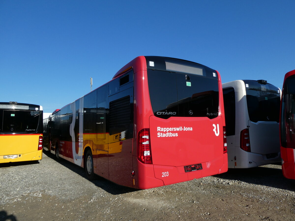 (229'727) - VZO Gr�ningen - Nr. 203 - Mercedes am 23. Oktober 2021 in Winterthur, EvoBus