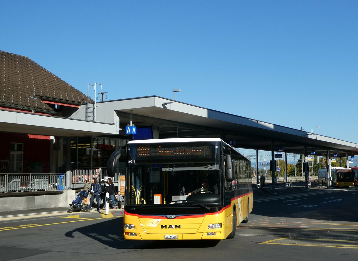 (229'793) - Lienert&Ehrler, Einsiedeln - SZ 39'410 - MAN am 23. Oktober 2021 beim Bahnhof Pf�ffikon