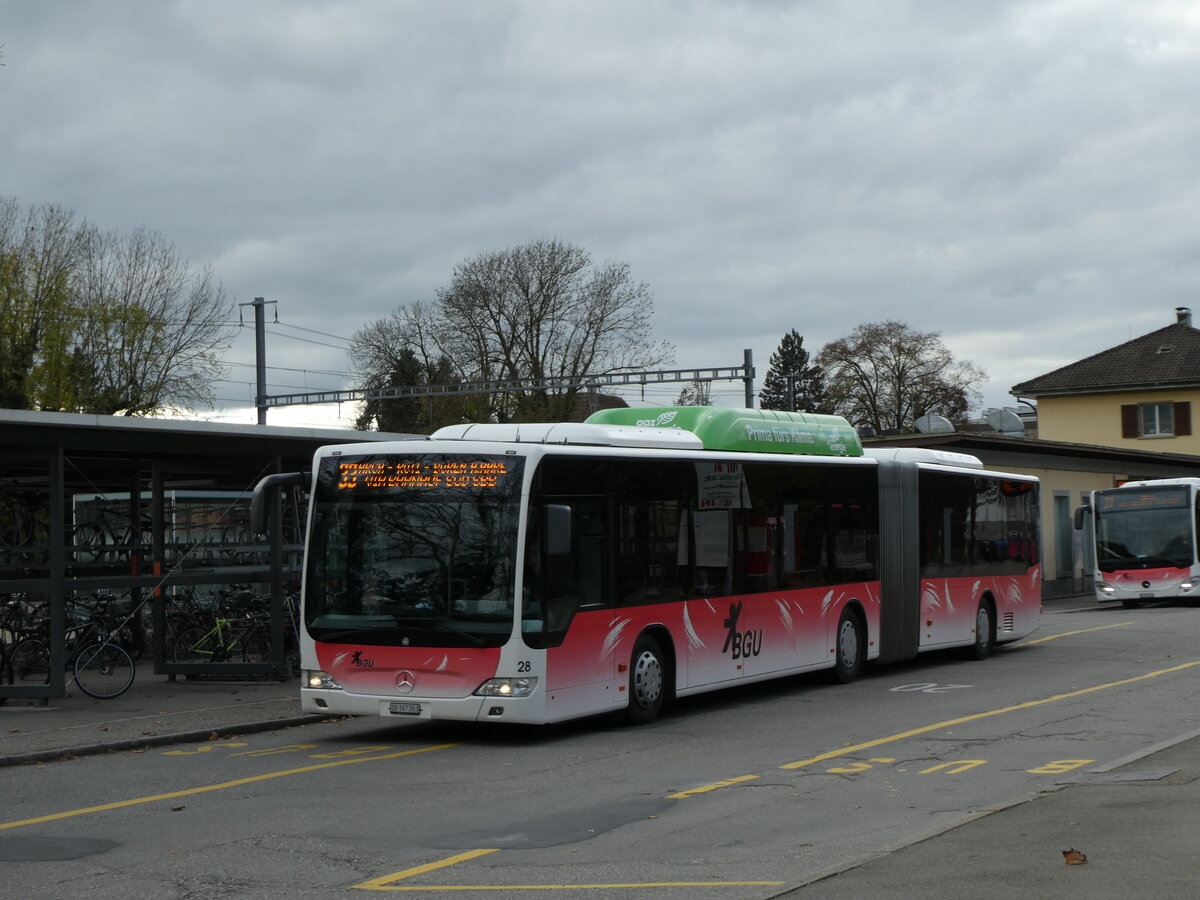 (230'157) - BGU Grenchen - Nr. 28/SO 167'263 - Mercedes am 8. November 2021 beim Bahnhof Grenchen S�d