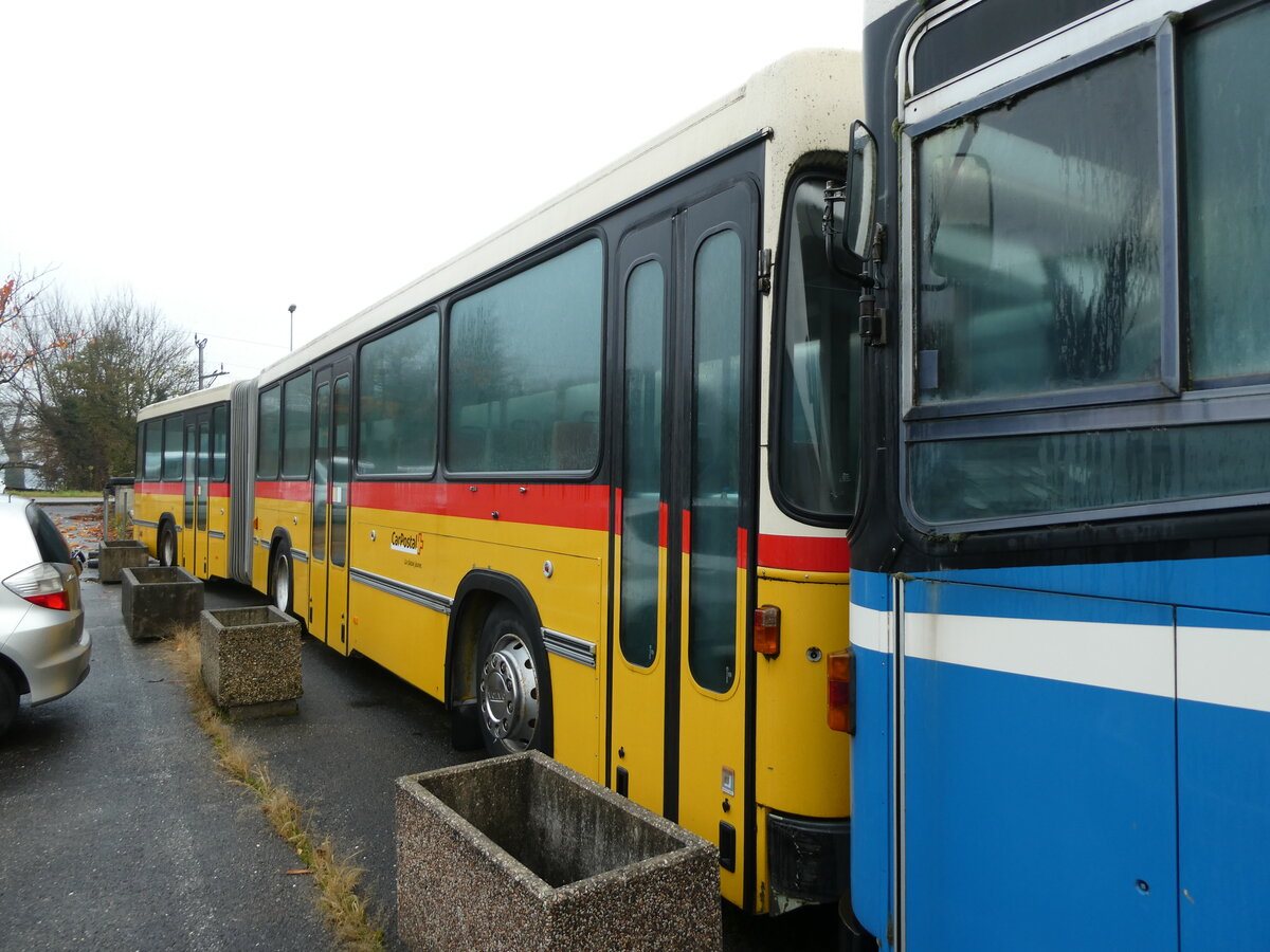 (230'745) - CarPostal Ouest (R�trobus) - (VD 356'449) - Volvo/R&J (ex AutoPostale Ticino; ex CarPostal Ouest Nr. 33; ex Steiner, Ortschwaben Nr. 11) am 14. November 2021 in Faoug, Carrosserie Etter (Teilaufnahme)