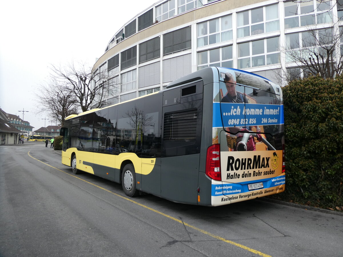 (232'047) - STI Thun - Nr. 406/BE 820'406 - Mercedes am 16. Januar 2022 bei der Schiffl�ndte Thun