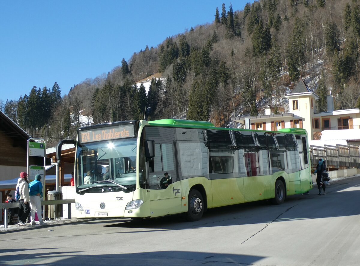(232'265) - TPC Aigle - Nr. 455/VS 344'199 - Mercedes (ex Ledermair, A-Schwaz) am 22. Januar 2022 beim Bahnhof Le S�pey