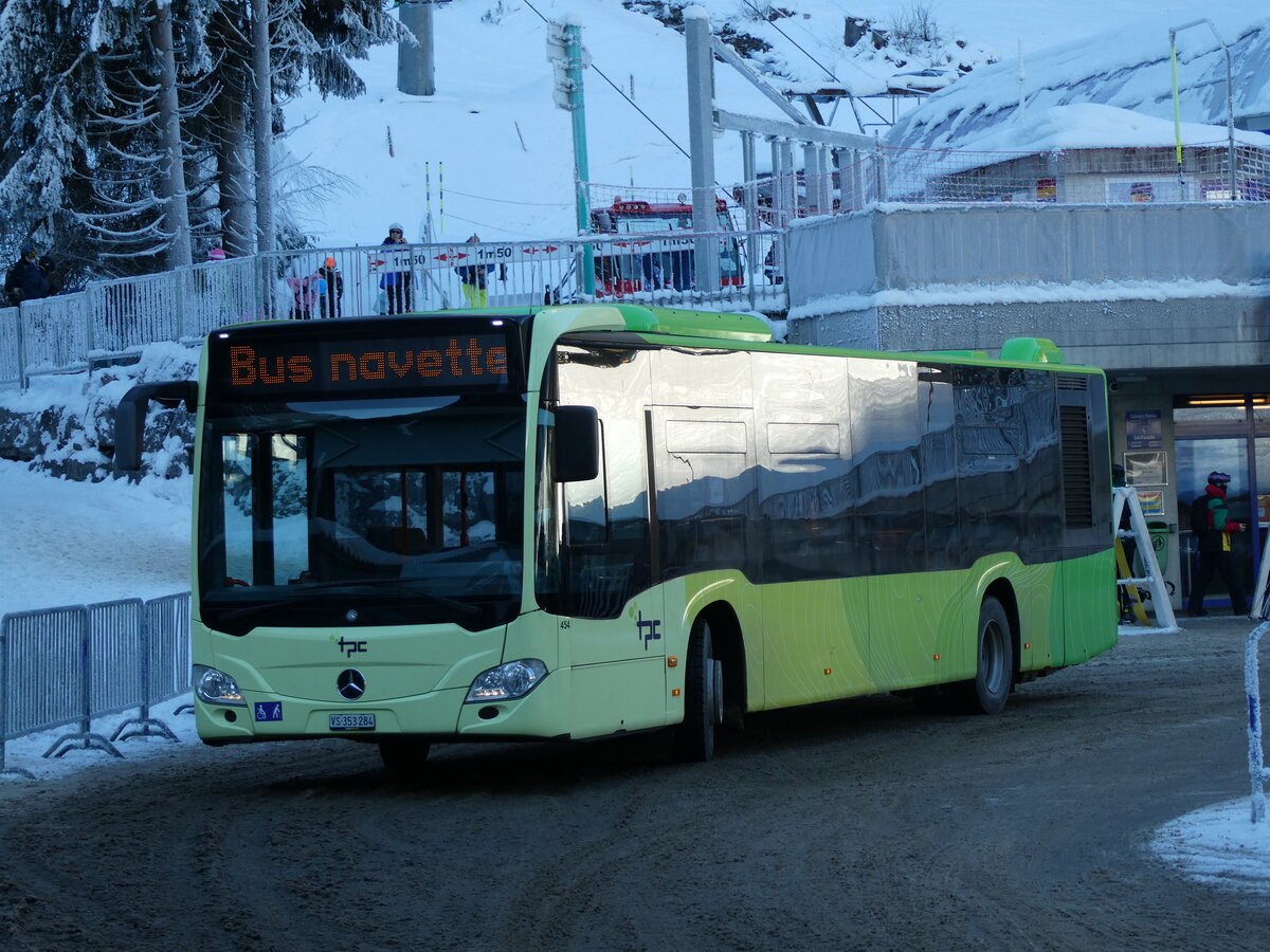 (232'456) - TPC Aigle - Nr. 454/VS 353'284 - Mercedes (ex Borini, F-Combloux) am 29. Januar 2022 in Champ�ry, Petit Paradis