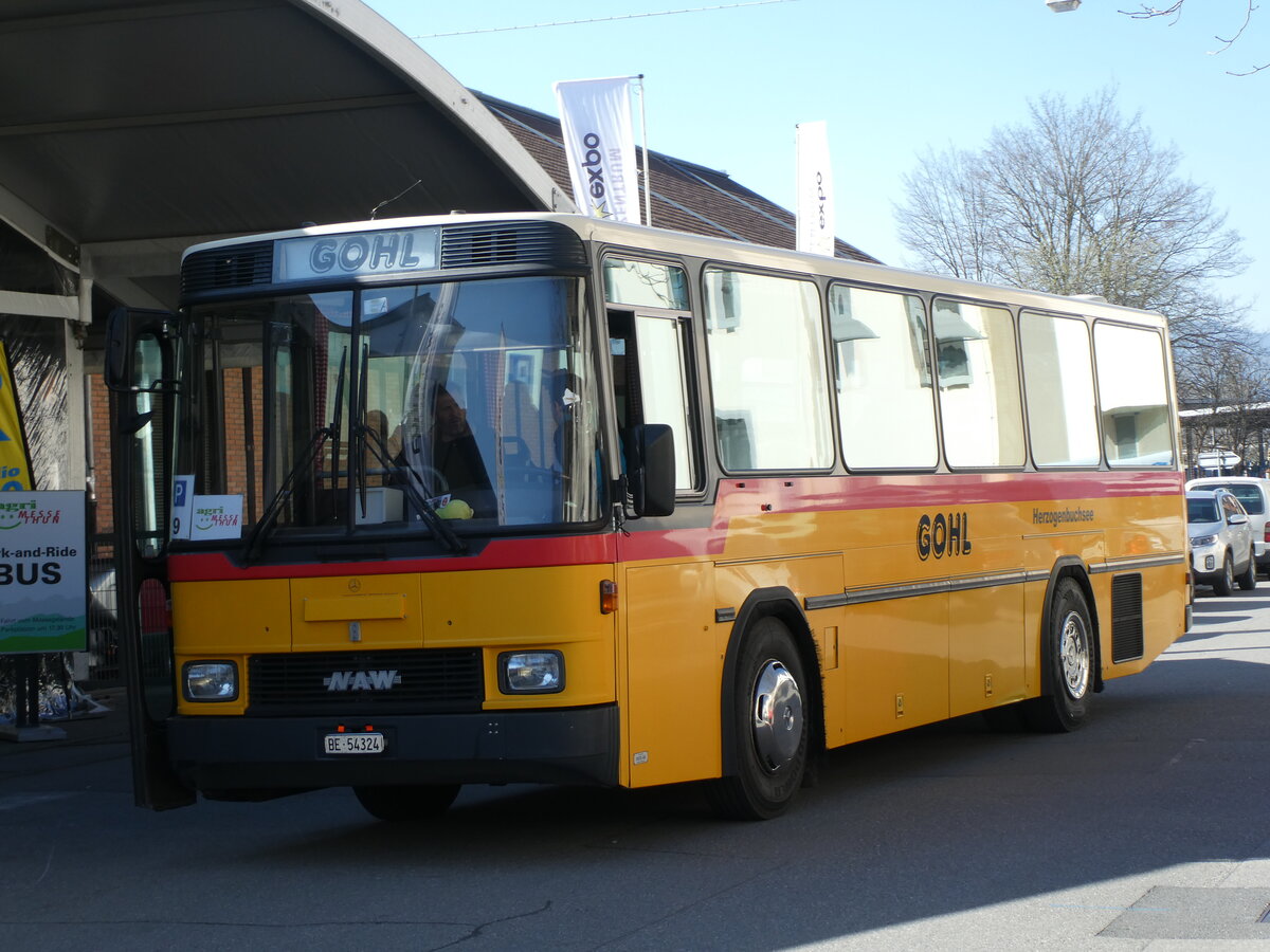 (233'358) - Gohl, Herzogenbuchsee - Nr. 11/BE 54'324 - NAW/Hess (ex Flury, Balm; ex Steiner, Altb�ron Nr. 11) am 3. M�rz 2022 in Thun, Expo