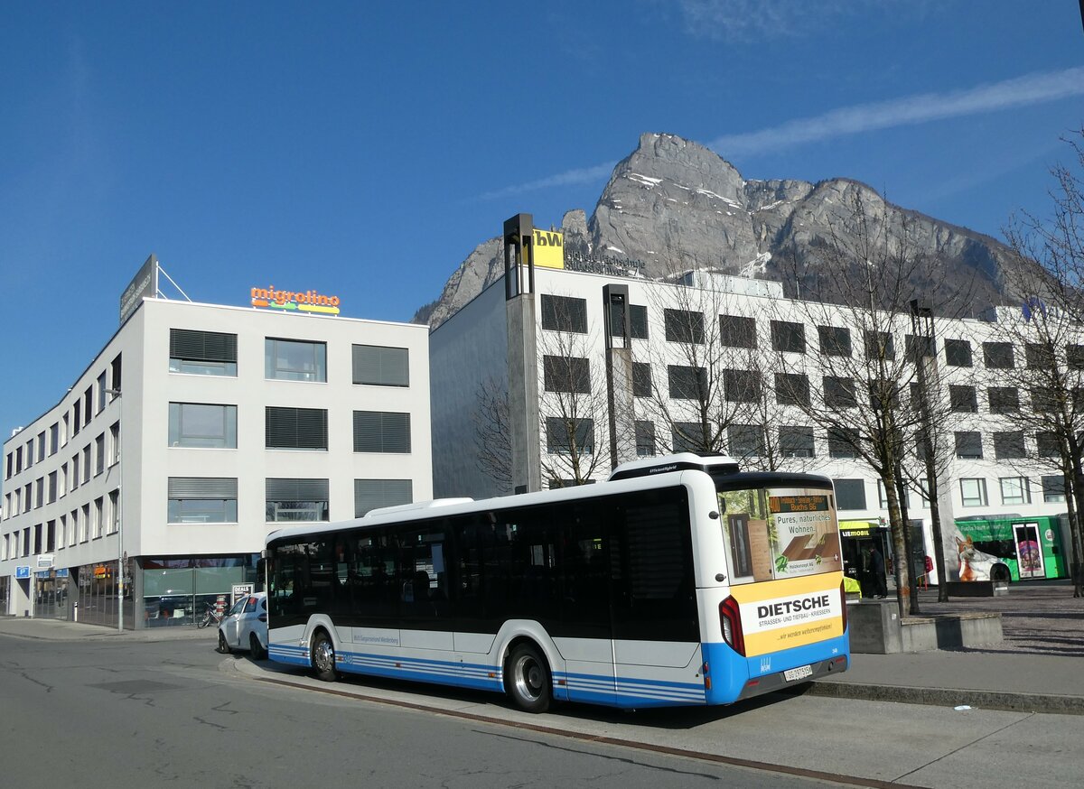 (233'514) - BSW Sargans - Nr. 348/SG 297'515 - MAN am 8. M�rz 2022 beim Bahnhof Sargans