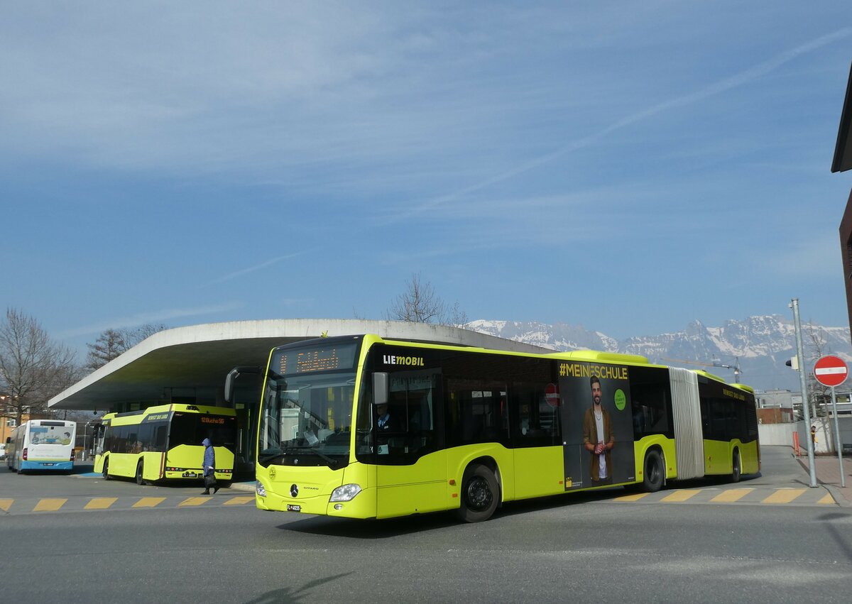 (233'533) - BOS PS Anstalt, Vaduz - Nr. 593/FL 40'235 - Mercedes (ex PLA Vaduz Nr. 59) am 8. M�rz 2022 beim Bahnhof Schaan