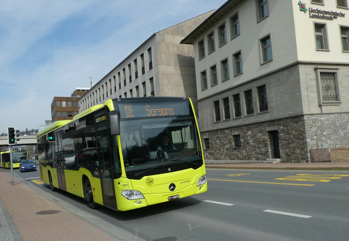 (233'548) - BOS PS Anstalt, Vaduz - Nr. 551/FL 40'218 - Mercedes (ex PLA Vaduz Nr. 46) am 8. M�rz 2022 in Vaduz, Post