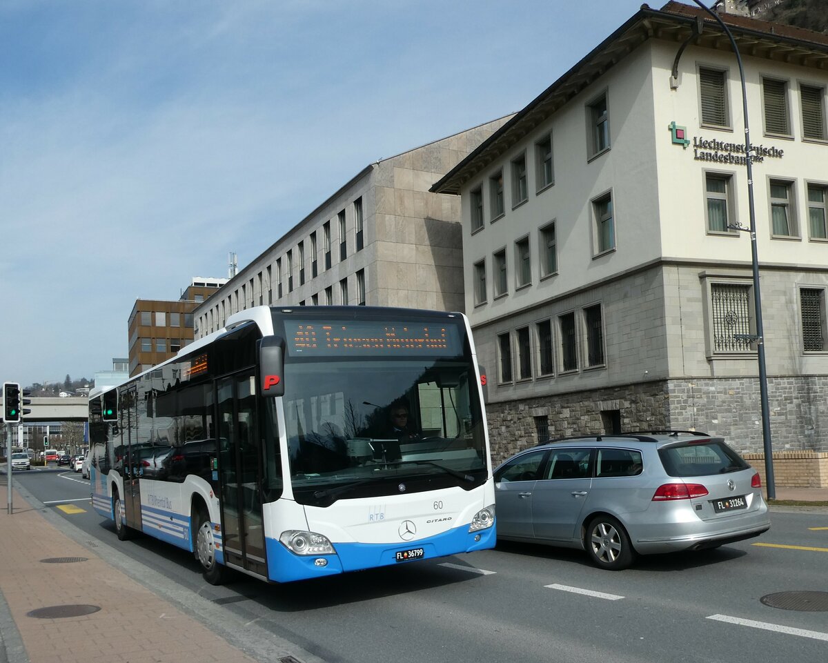 (233'552) - Sch�dler, Triesenberg (RTB 60) - FL 36'799 - Mercedes am 8. M�rz 2022 in Vaduz, Post