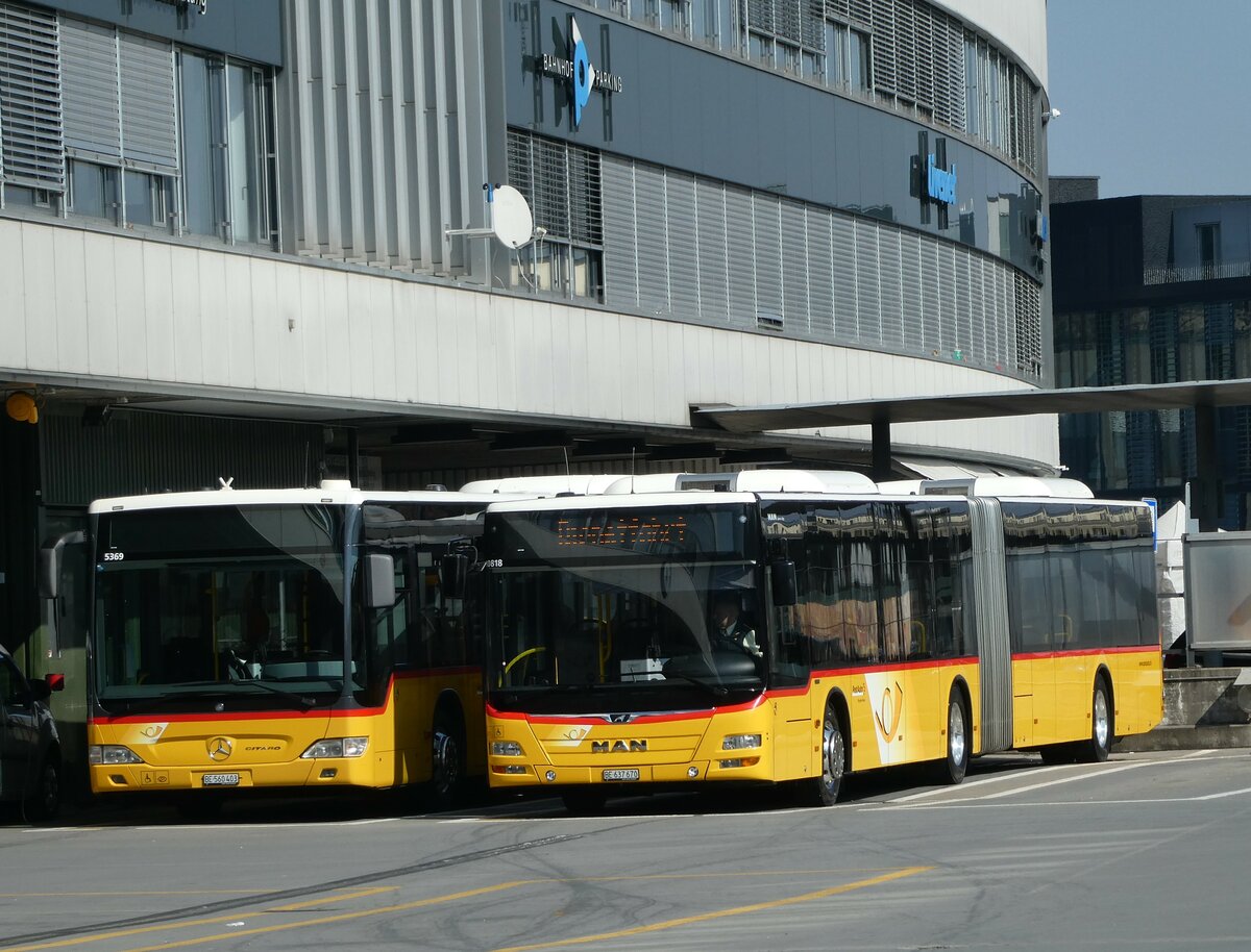 (233'589) - PostAuto Bern - Nr. 10'818/BE 637'670 - MAN (ex Nr. 670) am 9. M�rz 2022 in Bern, Postautostation