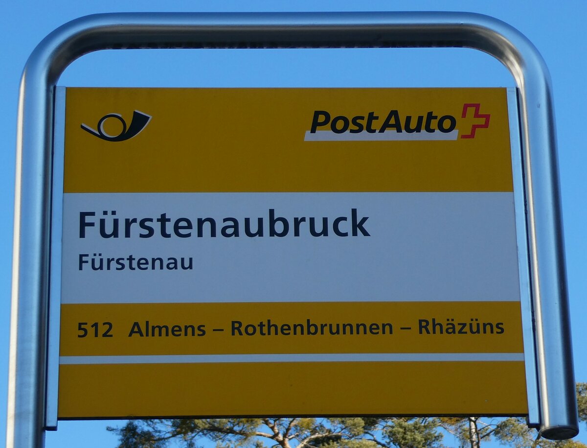 (233'640) - PostAuto-Haltestelle - F�rstenau, F�rstenaubruck - am 10. M�rz 2022