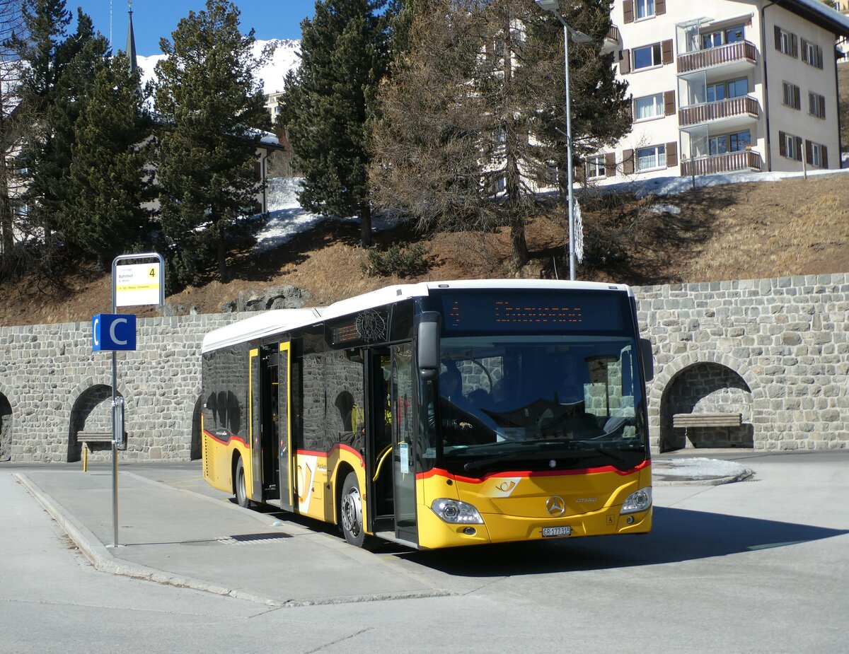 (233'669) - PostAuto Graub�nden - GR 177'315 - Mercedes am 10. M�rz 2022 beim Bahnhof St. Moritz