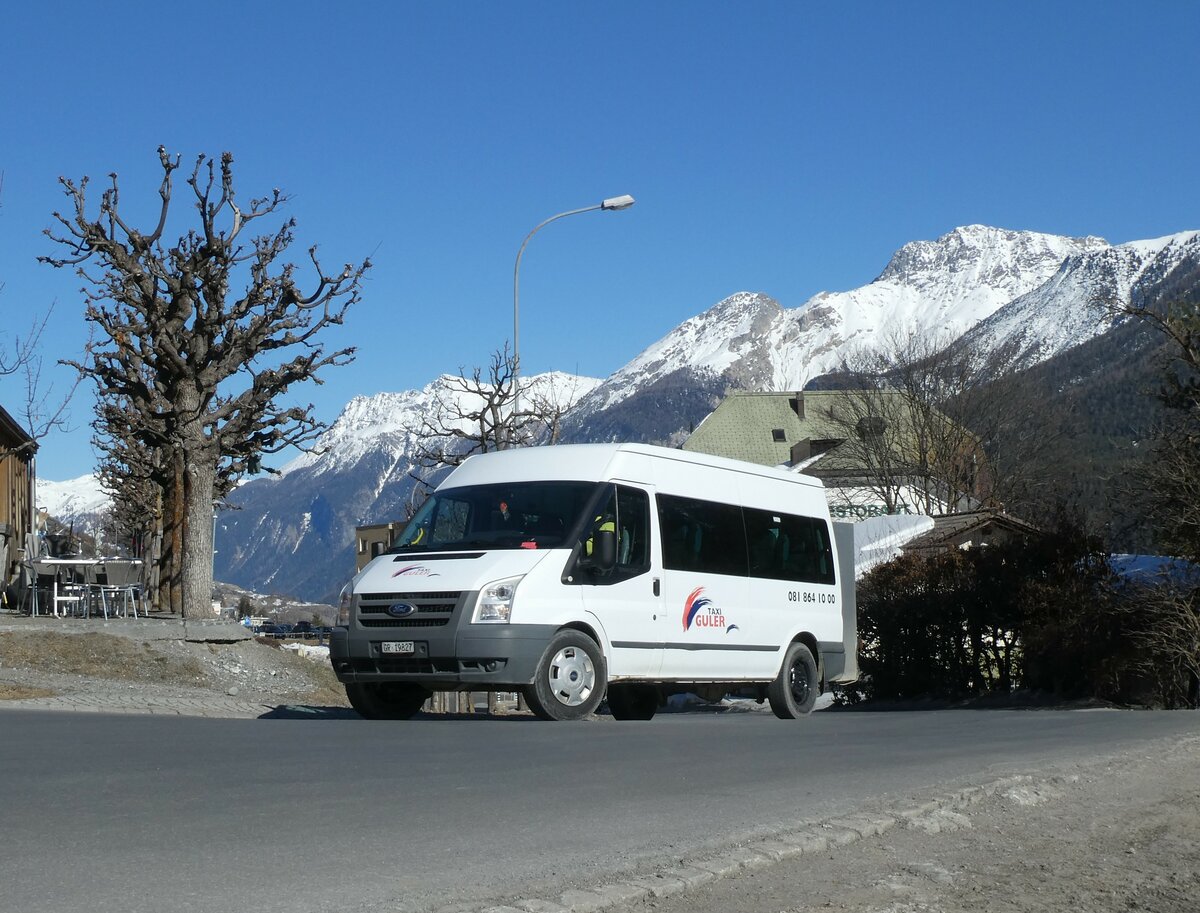 (233'701) - Guler, Sent - GR 19'827 - Ford am 10. M�rz 2022 beim Bahnhof Scuol-Tarasp