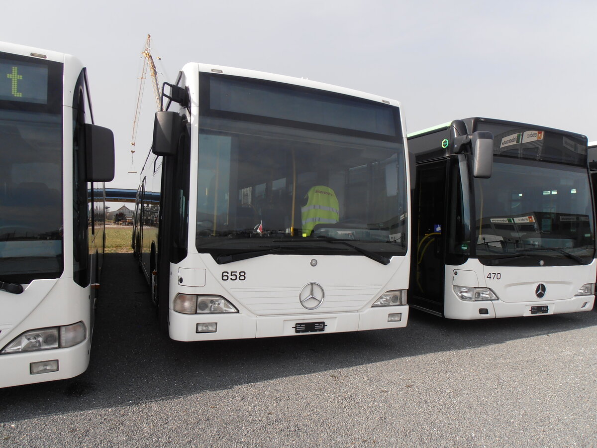 (233'876) - Intertours, Domdidier - Nr. 658 - Mercedes (ex Nr. 206; ex VZO Gr�ningen Nr. 51) am 13. M�rz 2022 in Domdidier, Garage