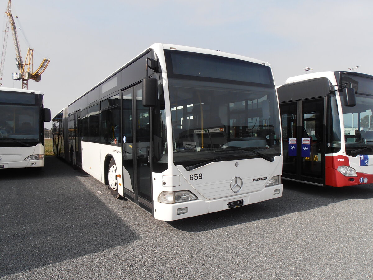 (233'881) - Intertours, Domdidier - Nr. 659 - Mercedes (ex Nr. 205; ex VZO Gr�ningen Nr. 29) am 13. M�rz 2022 in Domdidier, Garage