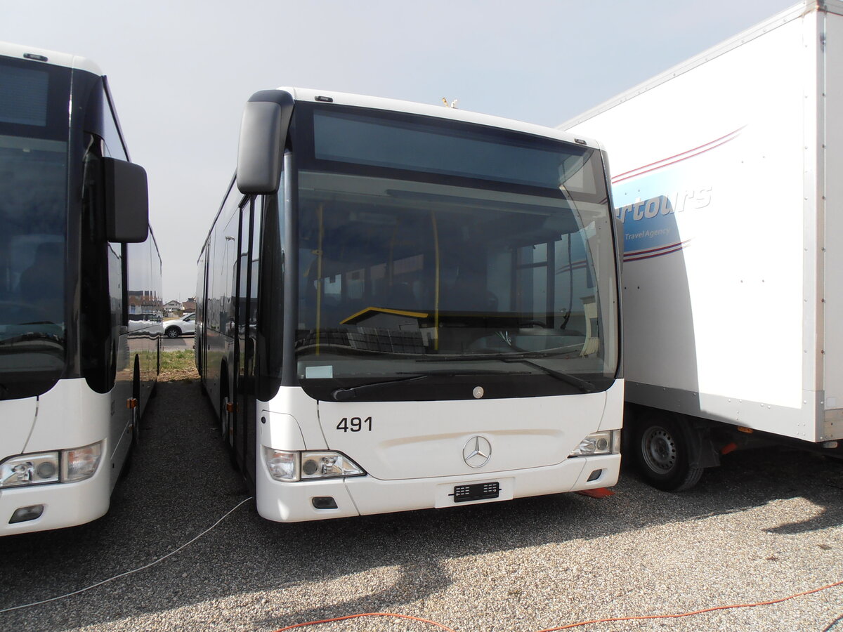 (233'892) - Intertours, Domdidier - Nr. 491 - Mercedes (ex Steiner, Ortschwaben Nr. 12) am 13. M�rz 2022 in Domdidier, Garage