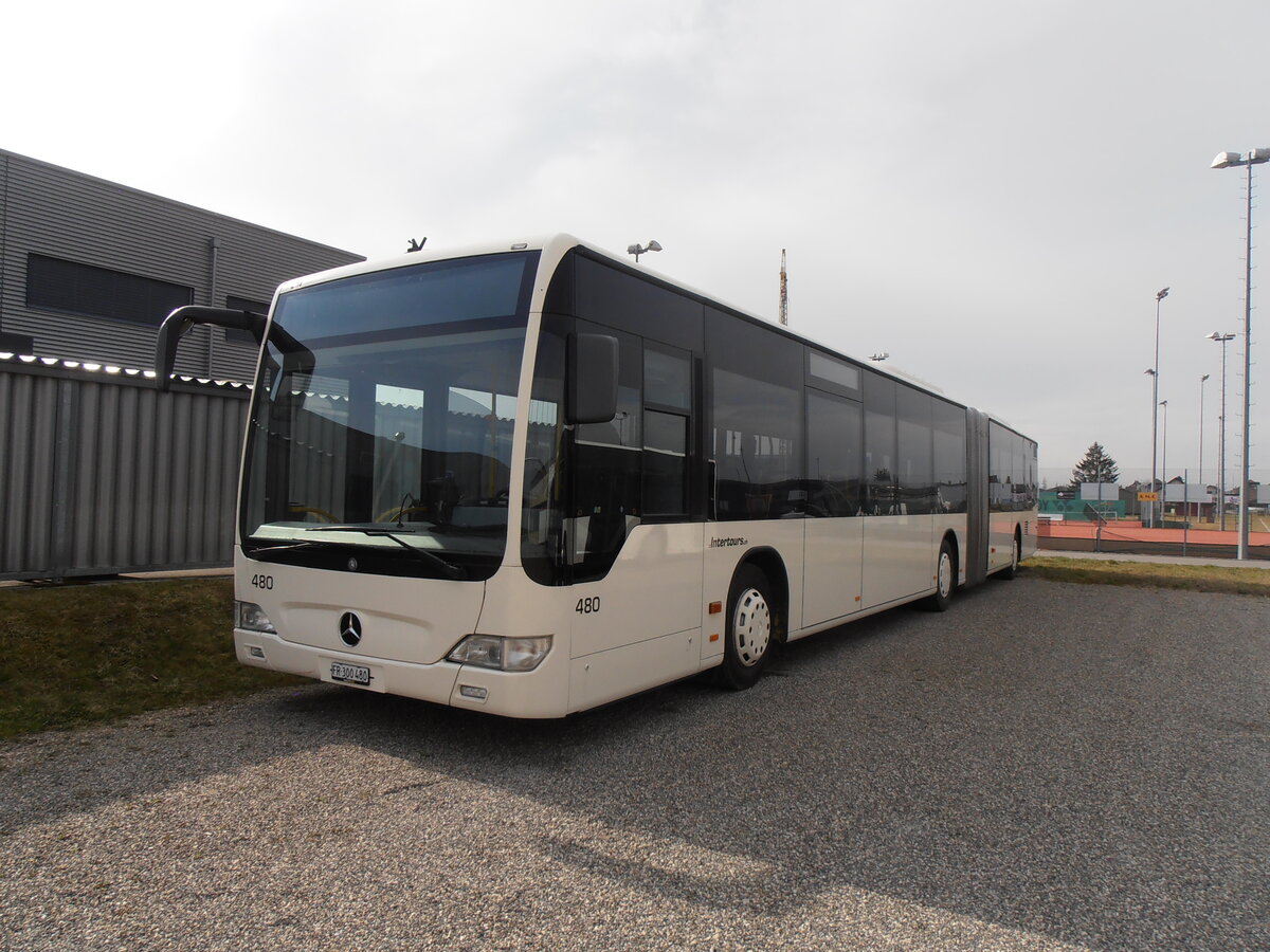 (233'896) - Intertours, Domdidier - Nr. 480/FR 300'480 - Mercedes (ex Nr. 210; ex STI Thun Nr. 134) am 13. M�rz 2022 in Domdidier, Garage