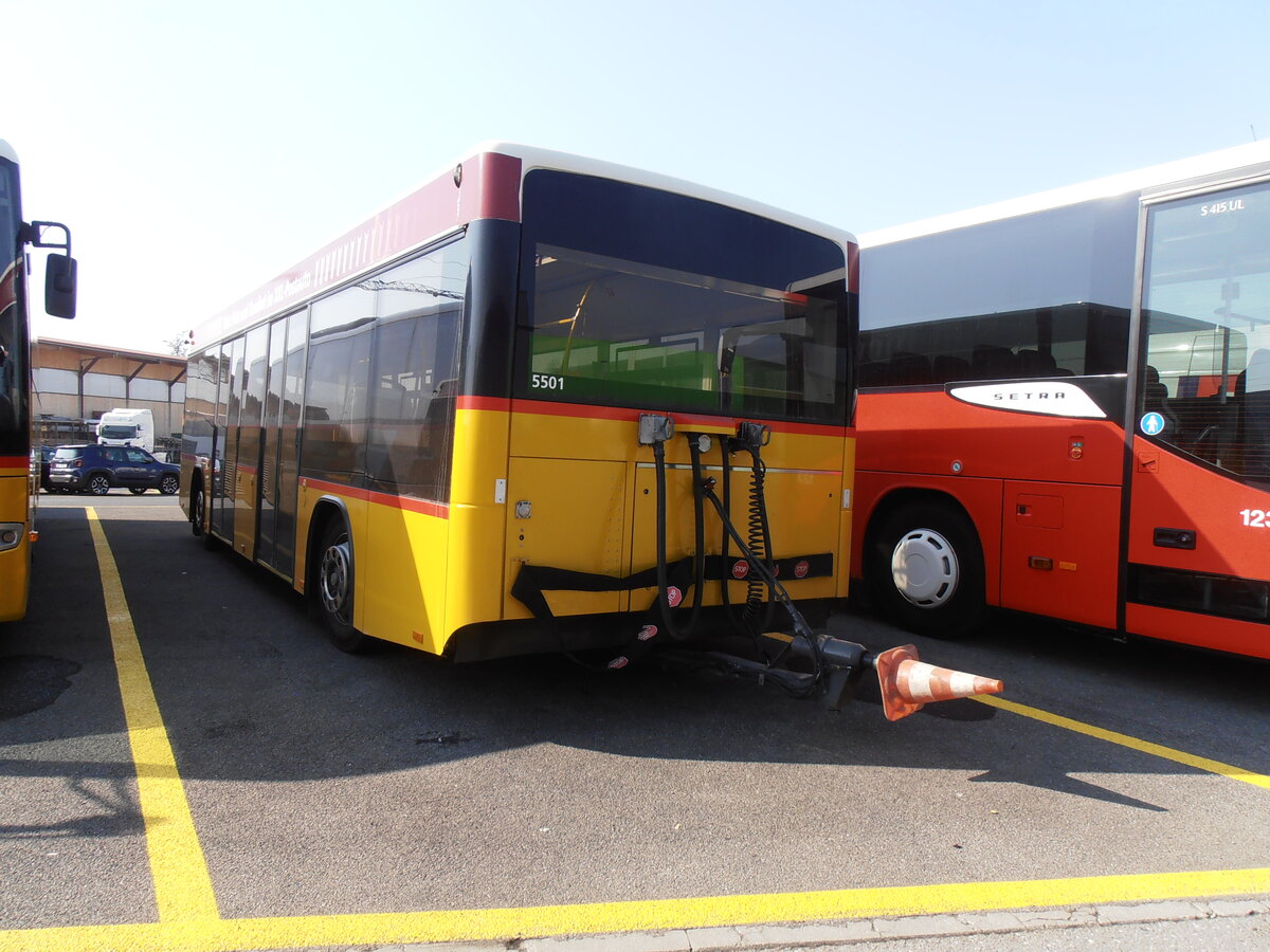 (233'989) - PostAuto Bern - BE 193'594 - Lanz+Marti/Hess Personenanh�nger (ex Klopfstein, Laupen) am 20. M�rz 2022 in Kerzers, Interbus