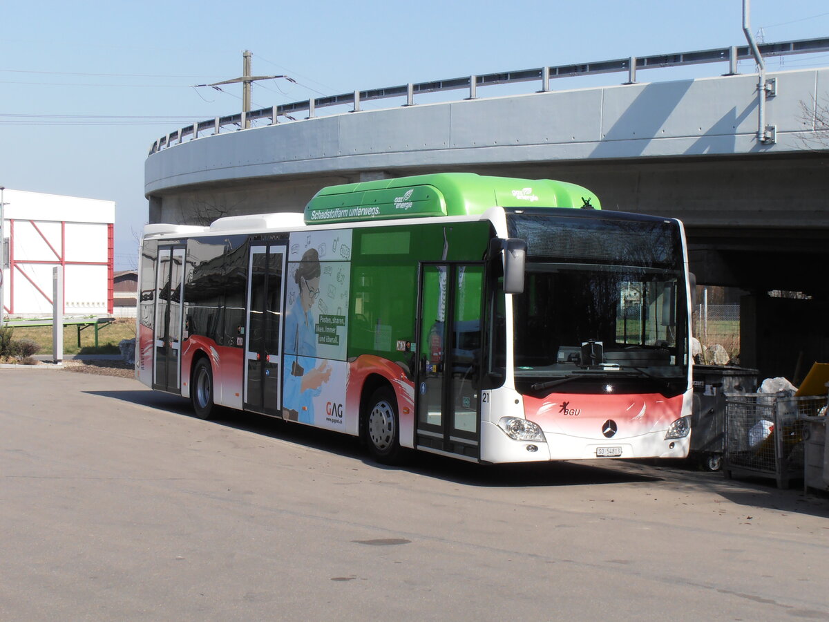 (234'002) - BGU Grenchen - Nr. 21/SO 54'813 - Mercedes am 20. M�rz 2022 in Kerzers, Interbus