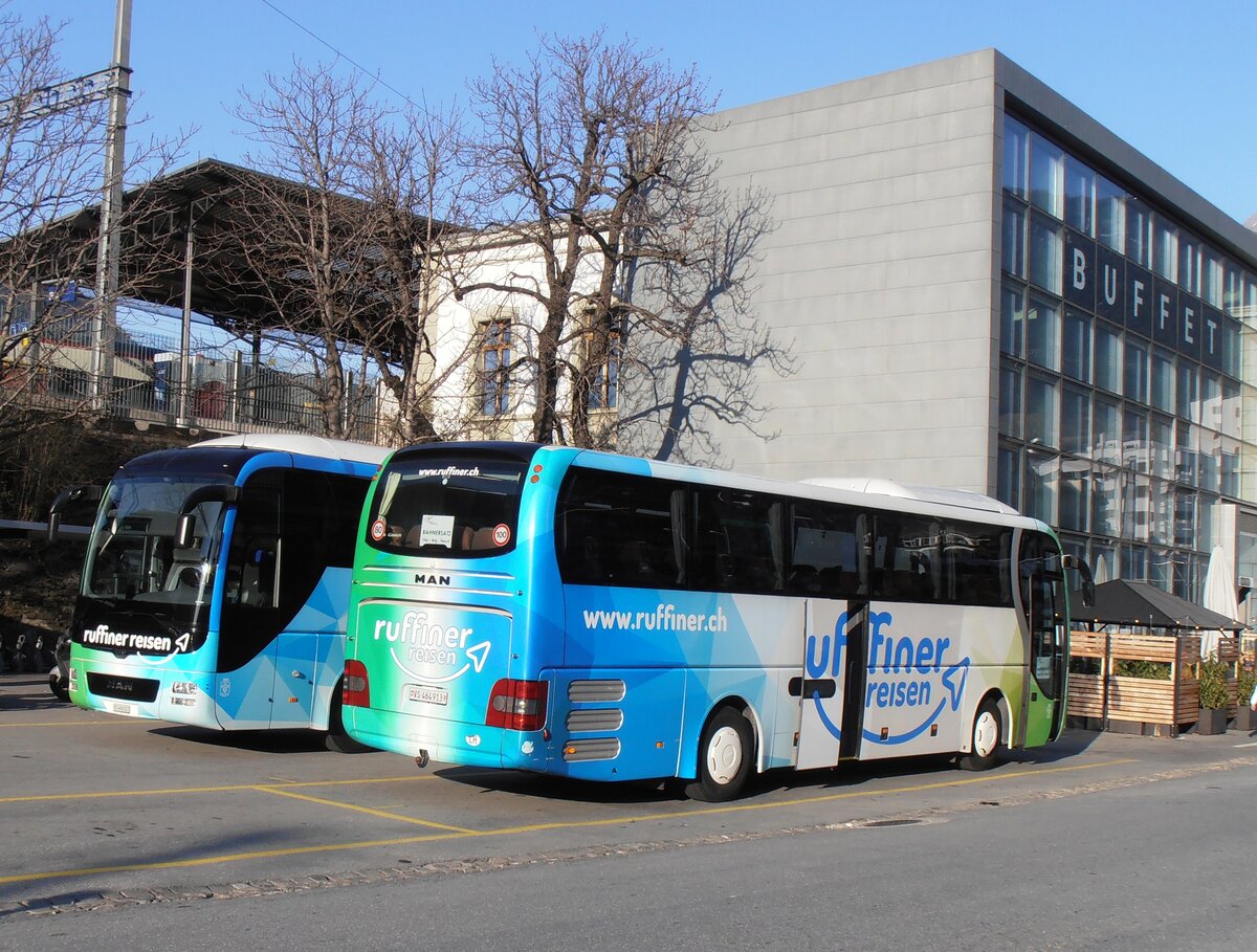 (234'051) - Ruffiner, Turtmann - VS 464'913 - MAN am 20. M�rz 2022 beim Bahnhof Brig