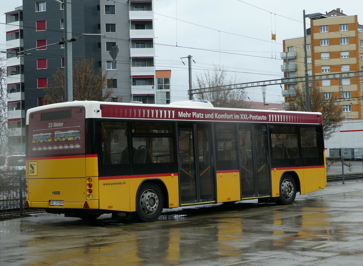(234'223) - PostAuto Bern - BE 193'594 - Lanz+Marti/Hess Personenanh�nger (ex Klopfstein, Laupen) am 8. April 2022 beim Bahnhof D�dingen