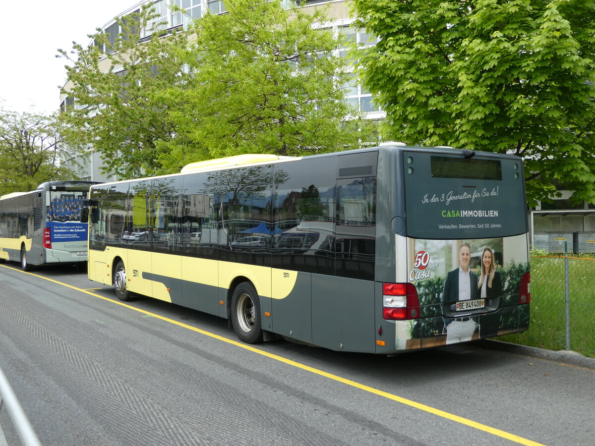 (235'090) - STI Thun - Nr. 400/BE 849'400 - MAN am 4. Mai 2022 bei der Schiffl�ndte Thun