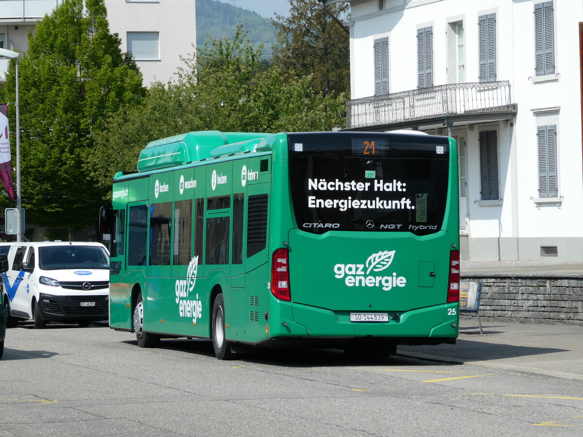 (235'132) - BGU Grenchen - Nr. 25/SO 144'839 - Mercedes am 4. Mai 2022 beim Bahnhof Grenchen S�d
