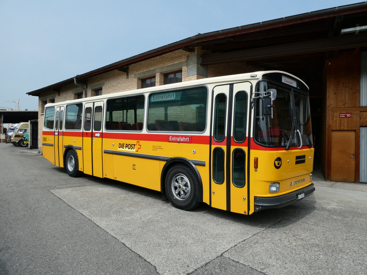 (235'372) - Gautschi, Suhr - AG 6835 - Saurer/T�scher (ex L�tscher, Neuheim Nr. 200; ex Cartek, Regensdorf; ex P 25'822) am 7. Mai 2022 in Attikon, Wegm�ller