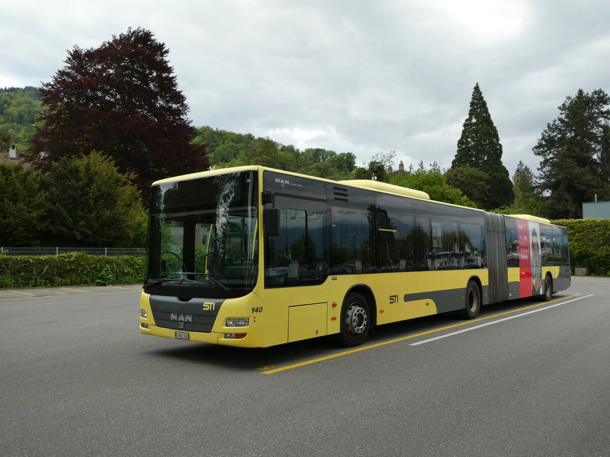 (235'506) - STI Thun - Nr. 140/BE 801'140 - MAN am 8. Mai 2022 bei der Schiffl�ndte Thun