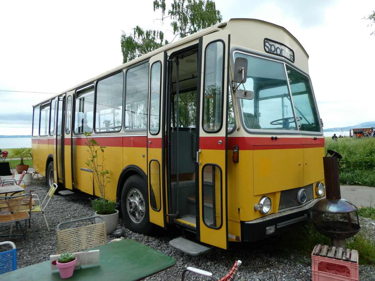 (235'836) - Oldtimer Club Saurer, Arbon - Saurer/T�scher-R&J (ex Heim, Flums; ex P 25'208; ex P 24'662) am 21. Mai 2022 in Arbon, Saurermuseum