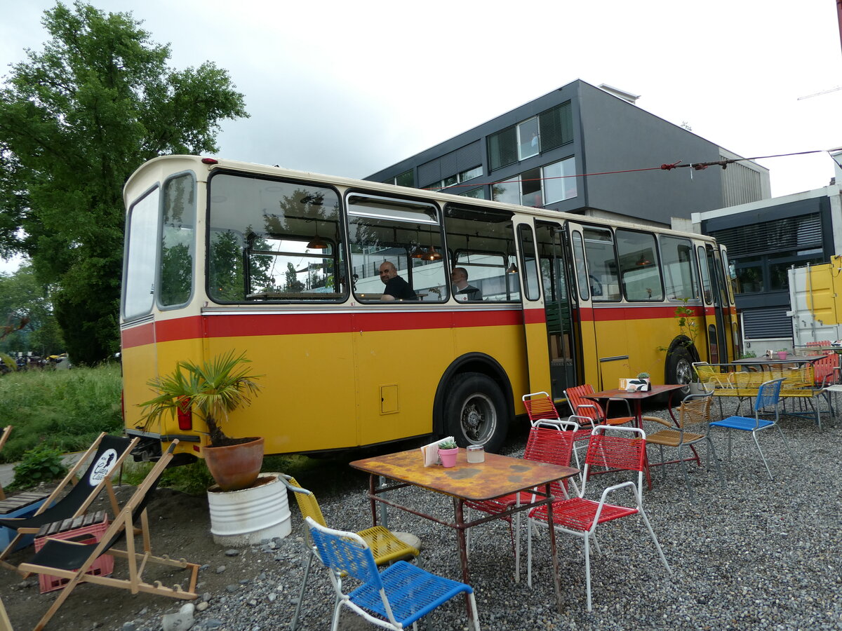 (235'838) - Oldtimer Club Saurer, Arbon - Saurer/T�scher-R&J (ex Heim, Flums; ex P 25'208; ex P 24'662) am 21. Mai 2022 in Arbon, Saurermuseum