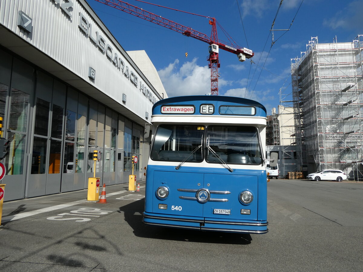 (236'380) - VBZ Z�rich (TMZ) - Nr. 540/ZH 187'540 - Saurer/Saurer (ex Nr. 7540; ex Nr. 540) am 28. Mai 2022 in Z�rich, Garage Hardau