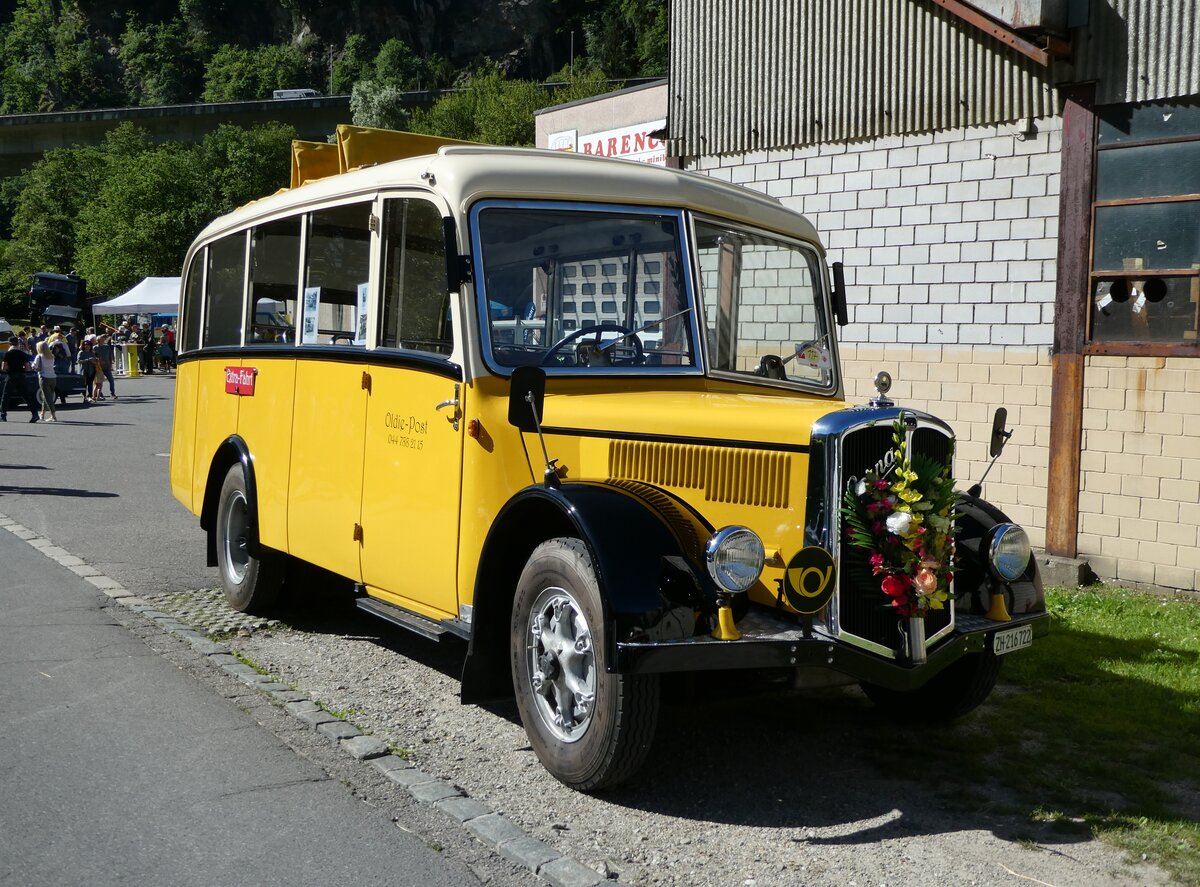 (237'044) - Moser, Sch�nenberg - ZH 216'722 - Berna/Hess (ex Barenco, Faido) am 12. Juni 2022 in Faido, Garage Barenco