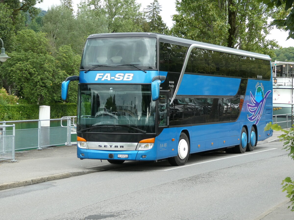 (237'439) - FA-SB, St. Gallen - SG 456'946 - Setra am 24. Juni 2022 bei der Schiffl�ndte Thun
