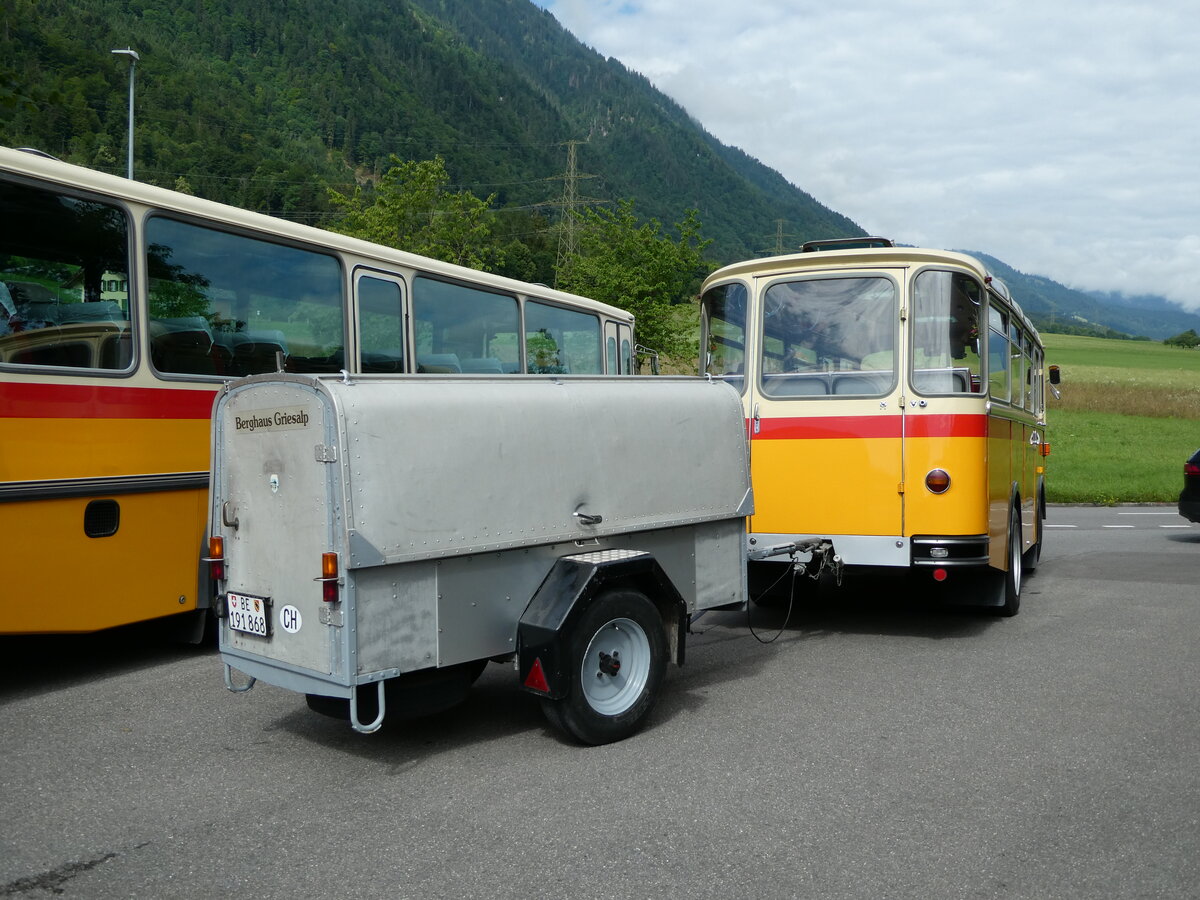 (237'560) - Schmid, Th�rishaus - Nr. 9/BE 26'105 - Saurer/R&J (ex Geiger, Adelboden Nr. 9) am 26. Juni 2022 in Niederstocken, Gasthof zum Stockhorn