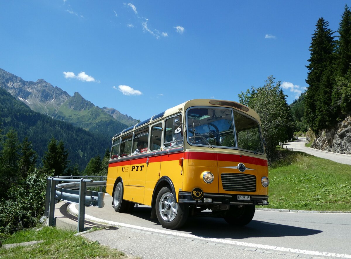 (237'957) - Schmid, Th�rishaus - Nr. 9/BE 26'105 - Saurer/R&J (ex Geiger, Adelboden Nr. 9) am 10. Juli 2022 bei Airolo