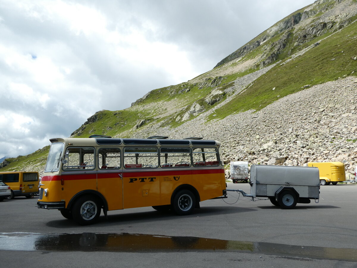(237'981) - Schmid, Th�rishaus - Nr. 9/BE 26'105 - Saurer/R&J (ex Geiger, Adelboden Nr. 9) am 10. Juli 2022 in Susten, Passh�he