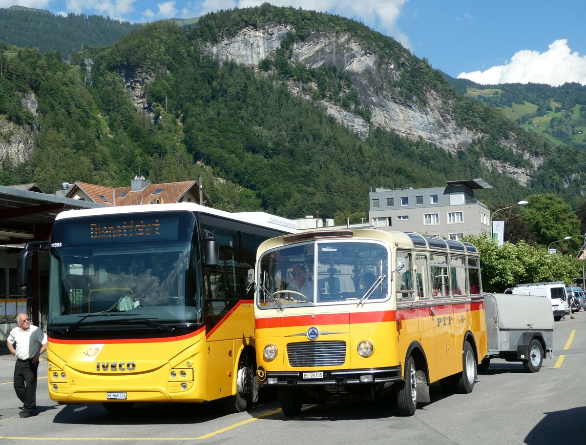 (238'000) - Schmid, Th�rishaus - Nr. 9/BE 26'105 - Saurer/R&J (ex Geiger, Adelboden Nr. 9) am 10. Juli 2022 in Meiringen, Postautostation