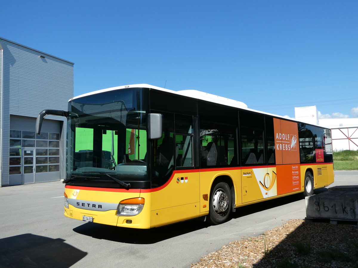 (238'756) - K�bli, Gstaad - BE 104'023 - Setra (ex Nr. 1) am 1. August 2022 in Kerzers, Interbus