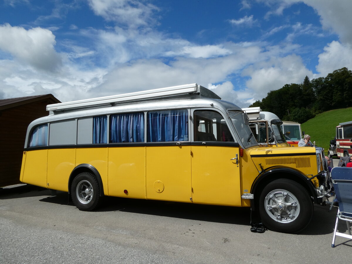 (239'156) - Langenegger A., W�denswil - ZH 20'206 - Saurer/Krapf (ex Tscharner, Thusis) am 20. August 2022 in Wildhaus, Munzenriet
