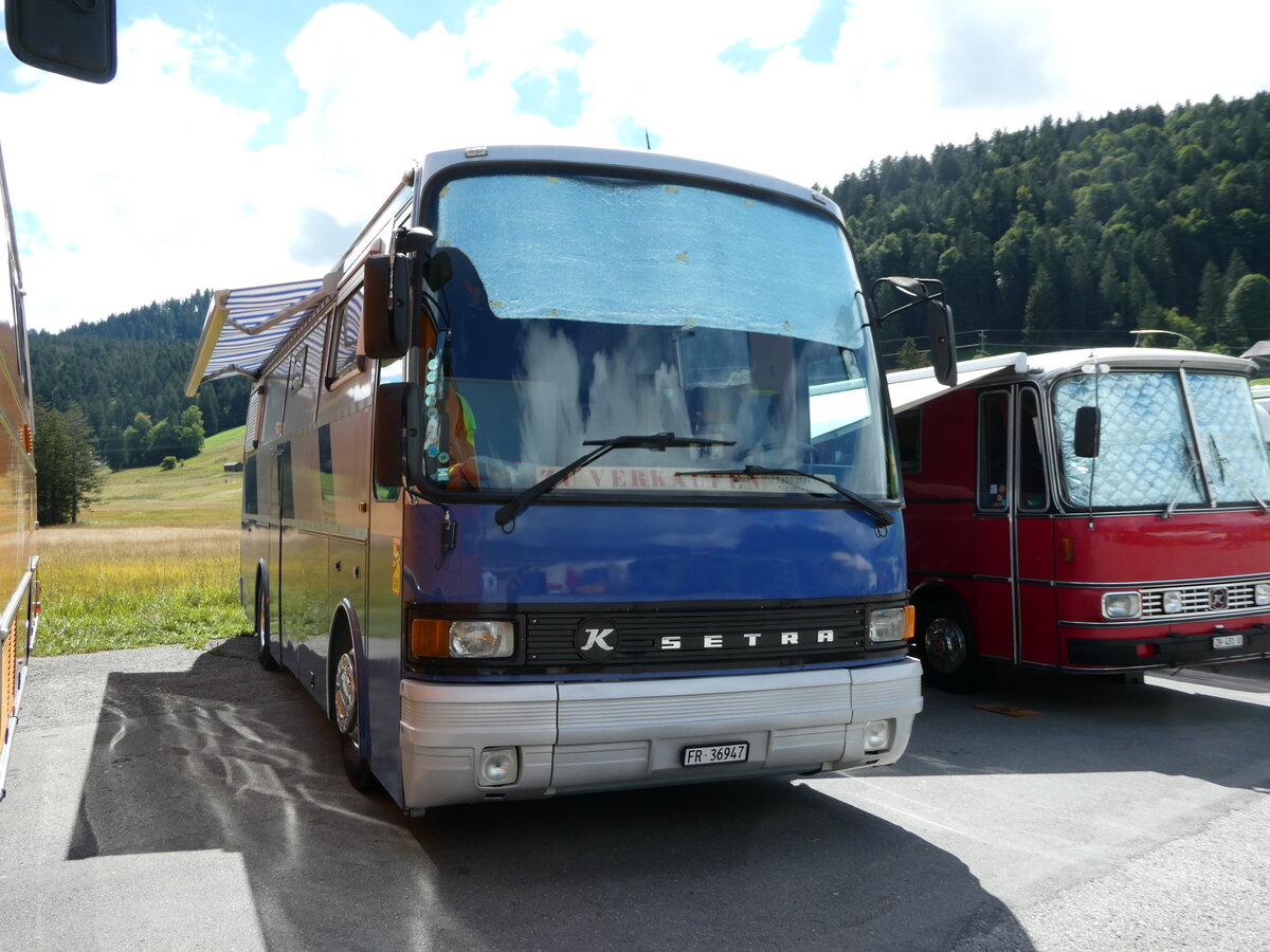 (239'191) - B�chler, B�singen - FR 36'947 - Setra (ex AAGI Interlaken Nr. 30) am 20. August 2022 in Wildhaus, Munzenriet