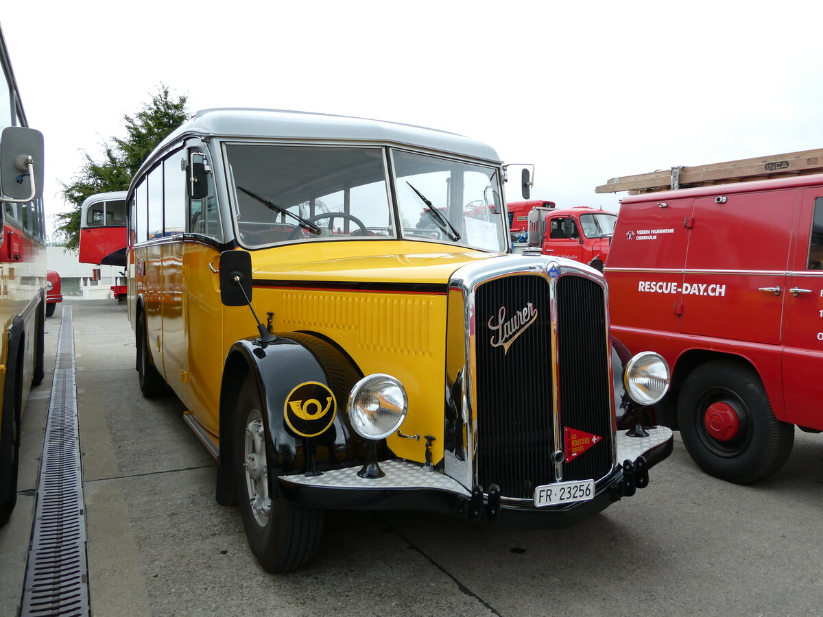 (239'588) - Schmutz, Vaulruz - FR 23'256 - Saurer/Saurer (ex Nestl�; ex P 23'019; ex P 2044) am 27. August 2022 in Oberkirch, CAMPUS Sursee