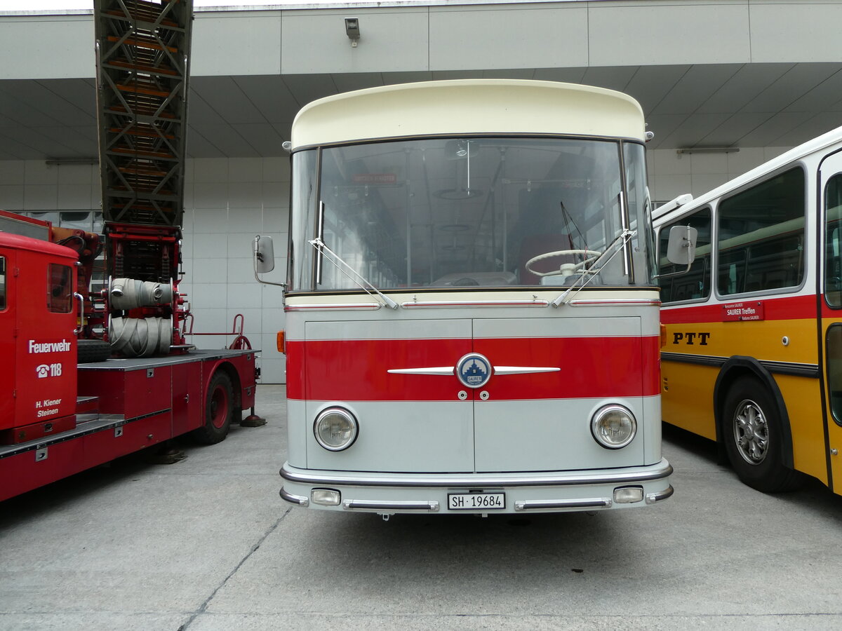 (239'634) - Borer, Neuhausen - Nr. 7/SH 19'684 - Saurer/T�scher (ex Heiniger, B�tzberg; ex ASS Schleitheim Nr. 22; ex ASS Schleitheim Nr. 7) am 27. August 2022 in Oberkirch, CAMPUS Sursee