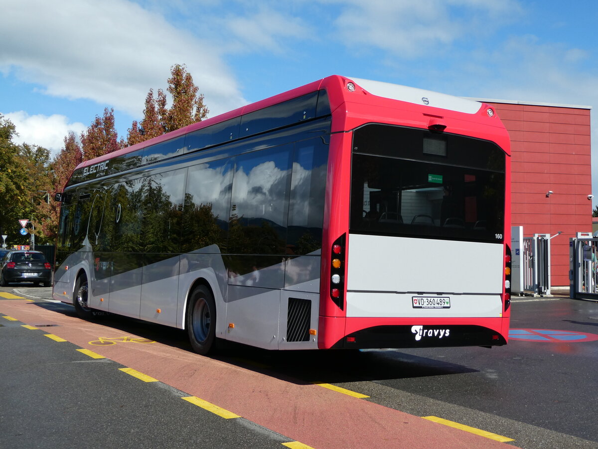 (240'533) - TRAVYS Yverdon - Nr. 160/VD 360'489 - Volvo am 2. Oktober 2022 in Averdon, D�p�t SBB