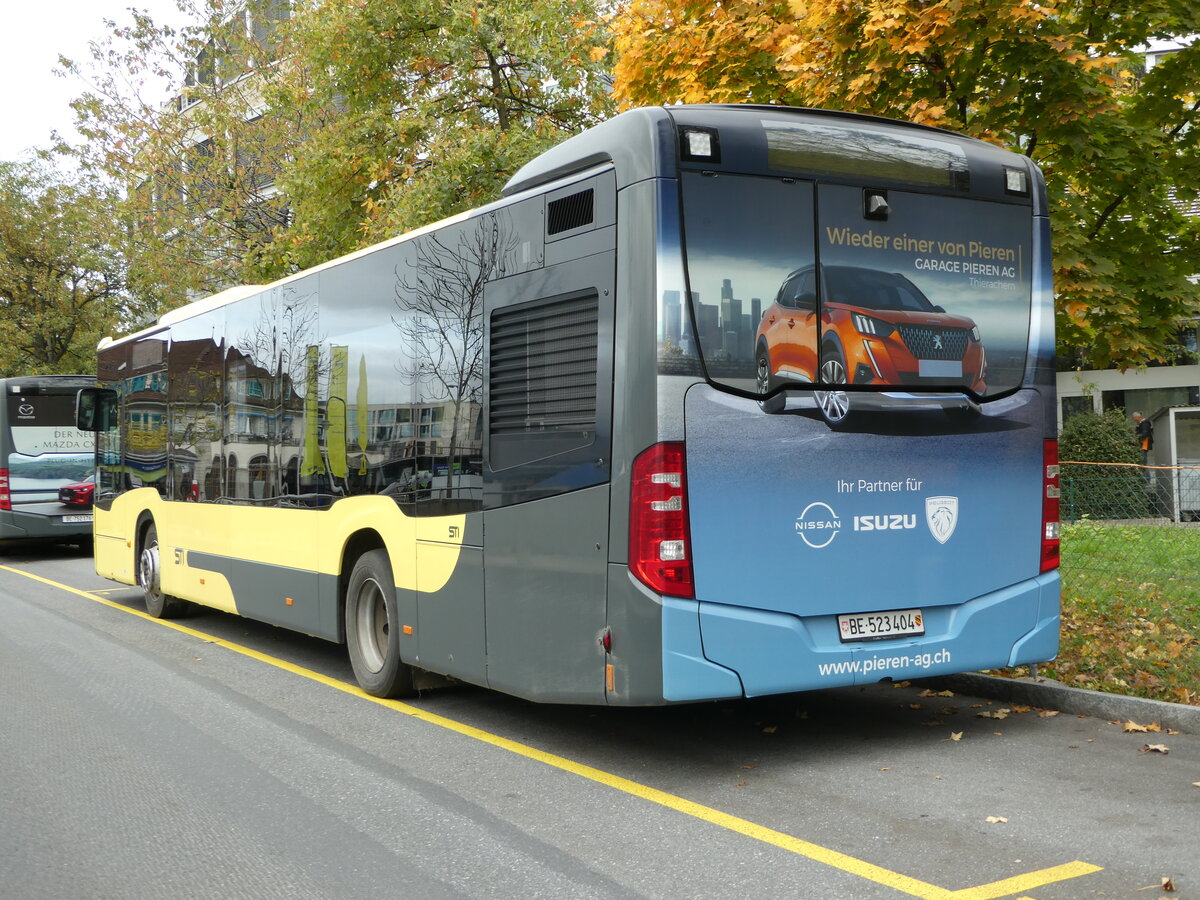 (242'084) - STI Thun - Nr. 404/BE 523'404 - Mercedes am 2. November 2022 bei der Schiffl�ndte Thun