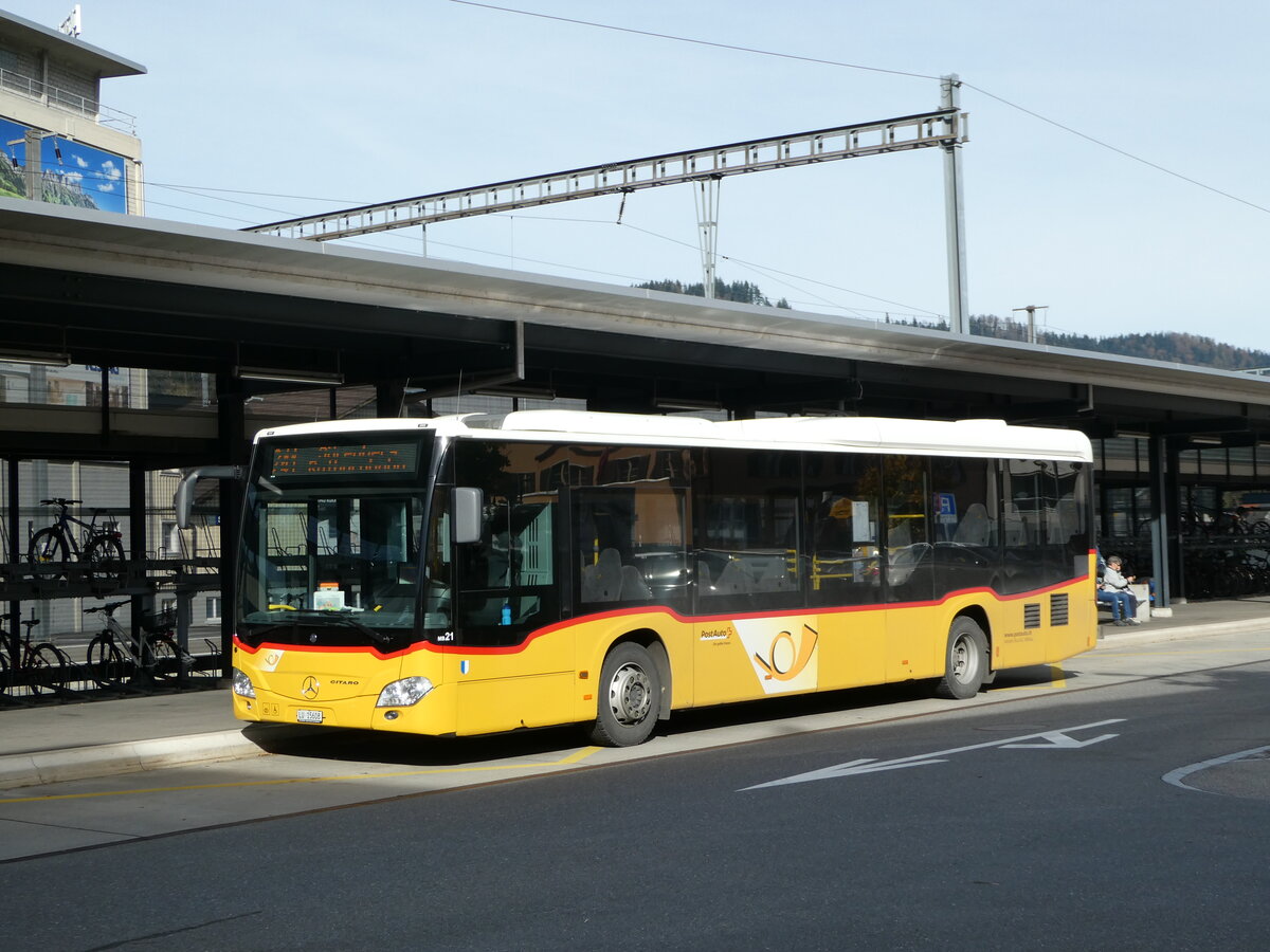 (242'404) - Amstein, Willisau - Nr. MB 21/LU 15'608 - Mercedes (ex Schnider, Sch�pfheim) am 11. November 2022 beim Bahnhof Sch�pfheim