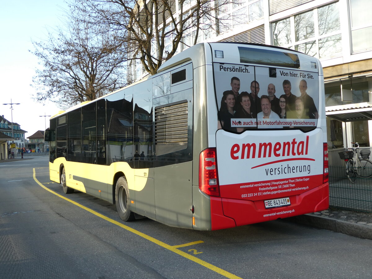 (244'373) - STI Thun - Nr. 405/BE 843'405 - Mercedes am 1. Januar 2023 bei der Schiffl�ndte Thun