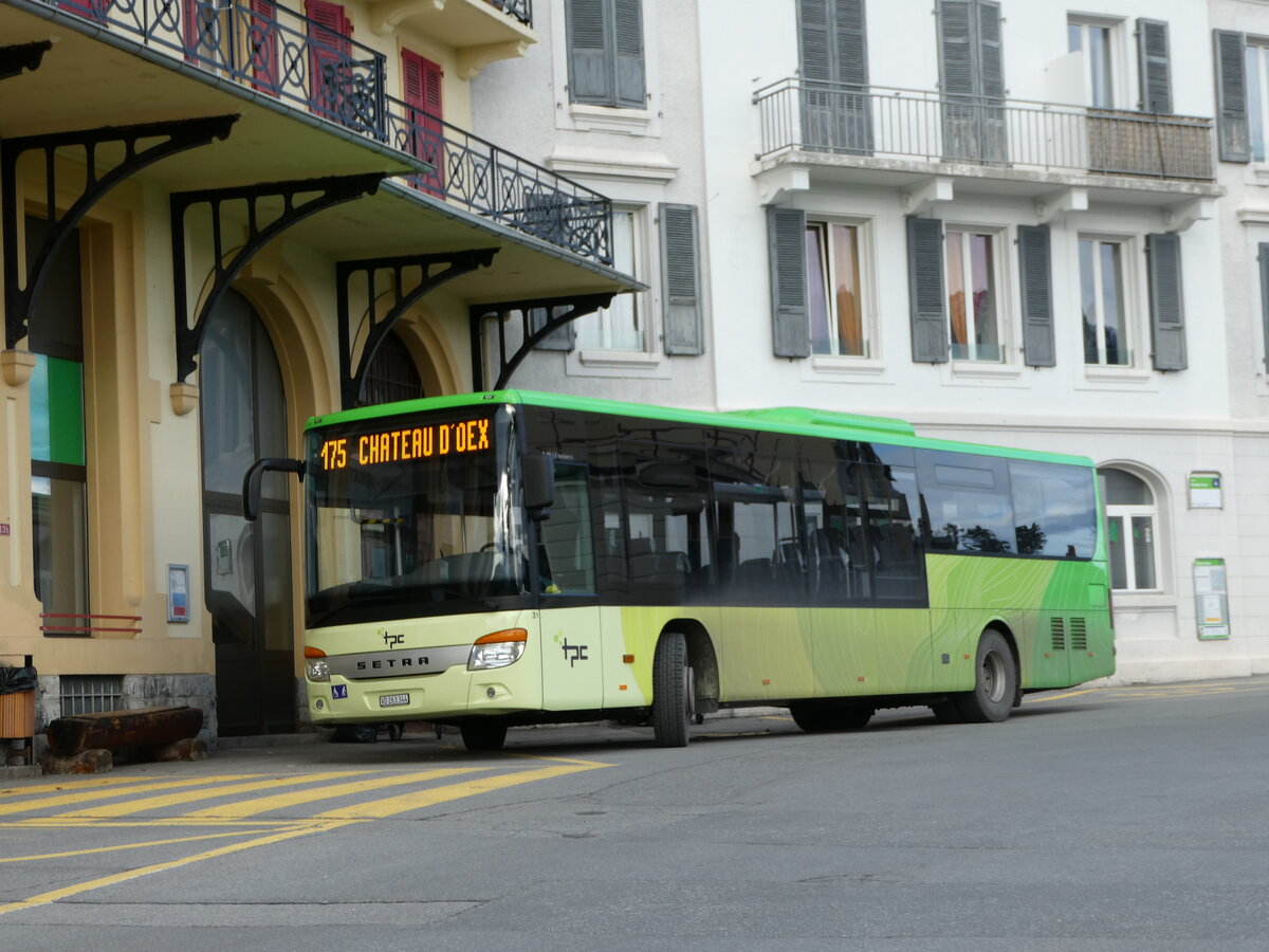 (244'393) - TPC Aigle - Nr. 31/VD 263'344 - Setra (ex Vol�nbusz, H-Budapest) am 2. Januar 2023 beim Bahnhof Leysin-Feydey